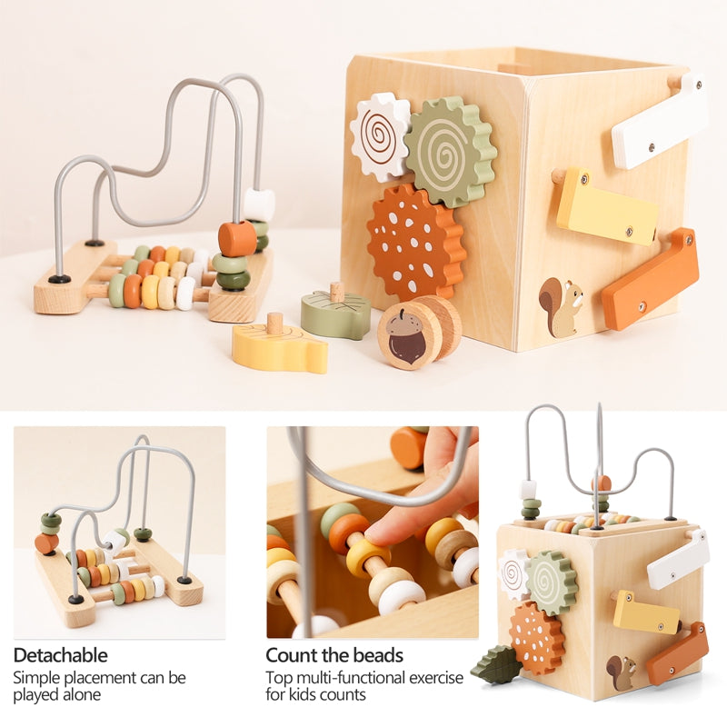 Montessori Wooden Education Multifunctional Toy Five-in-one Set