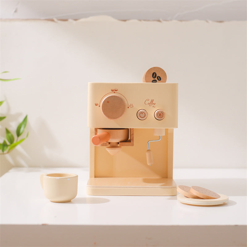 10pc Baby Coffee Machine Toy Set Wooden